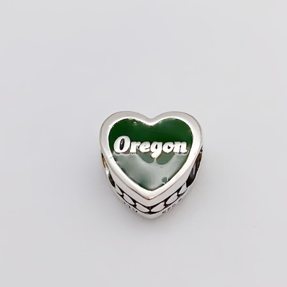 Pandora Oregon Heart Charm S925 Sterling silver - Picture 2 of 3